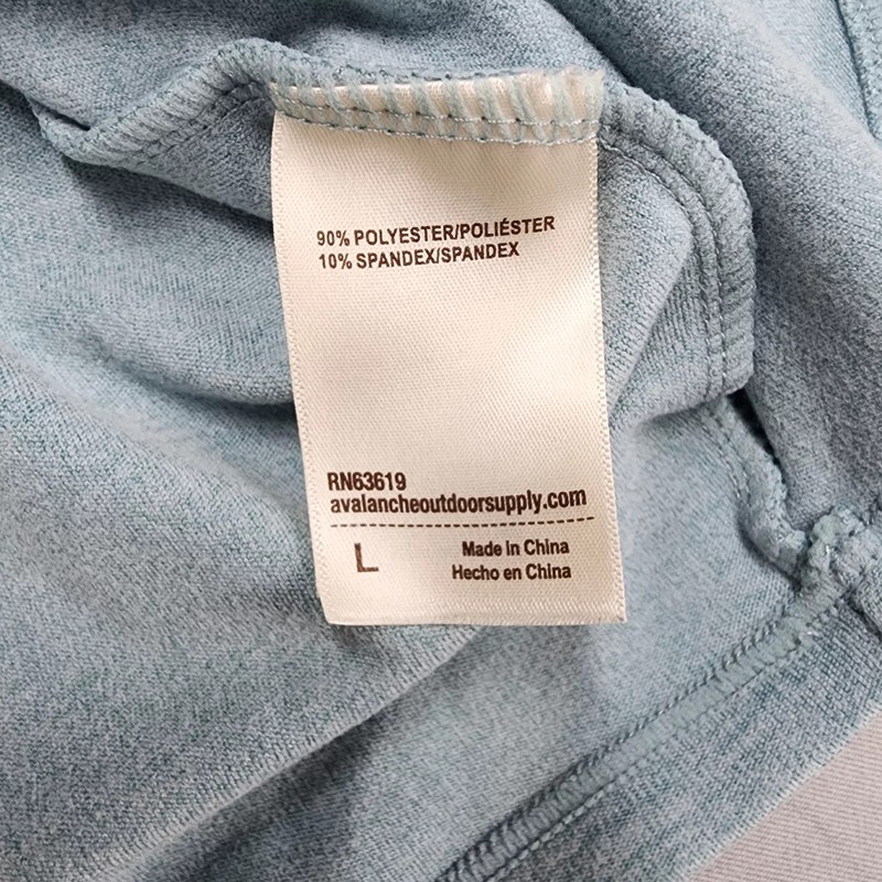 Avalanche Men's Large 1/4 Zip Pullover Light Blue Heathered Performance Hiking T gallery
