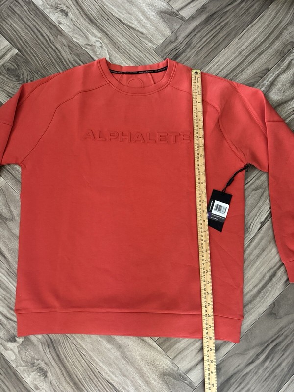 Alphalete ELMTS Long Sleeve Pullover - Orange , Size XL gallery