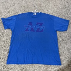 Vintage Hanes Heavyweight 50/50 T-Shirt BLUE Arizona Mens Size XXL 23”x 29”