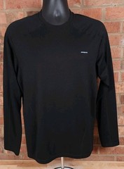 Patagonia Capilene 3 Shirt Mens M Black Midweight Base Layer Long Sleeve Hiking