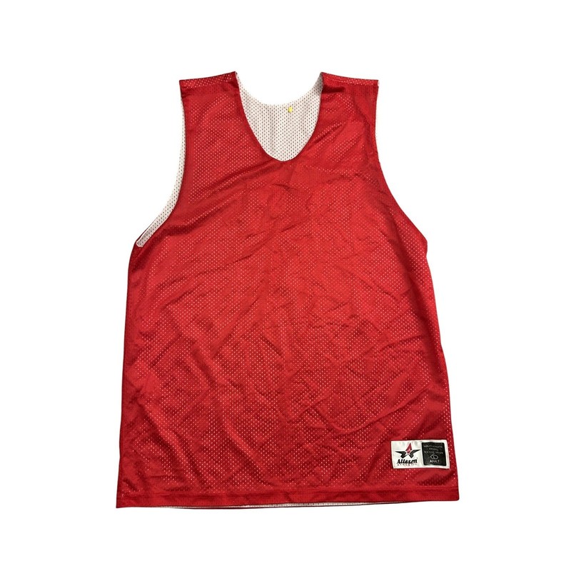Alleson Athletic Basketball Jersey Mens L Red Excellent Reversible Mesh Number 7 gallery