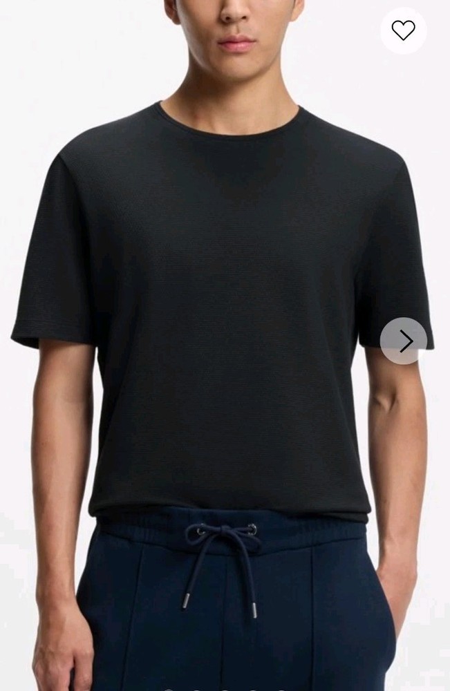 Boss Bubble Tiburt 263 jacquard structure T-shirt Navy Blue Size XL Casual