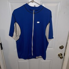 Louis Garneau men’s Cycling Jersey shirt Size XL Blue EUC