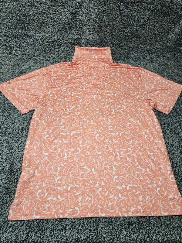 Callaway Coral Mens Large Golf Polo Shirt Opti-Dri Floral Sportswear Casual gallery