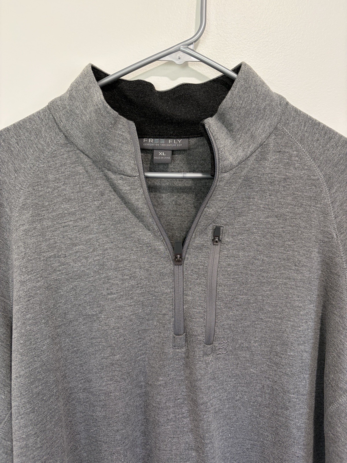 Free Fly Bamboo Flex Quarter Zip Heather Grey Mens XL Long Sleeve midweight gallery