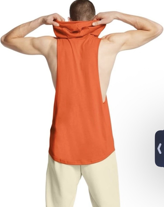 UNDER ARMOUR Project Rock Payoff Hooded Tank Top 4XLT Men Orange UA 1387796 Tall gallery