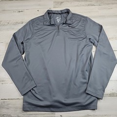 Nike Lacrosse Pullover Mens Large Gray Dri-Fit 1/4 Zip Pullover Casual
