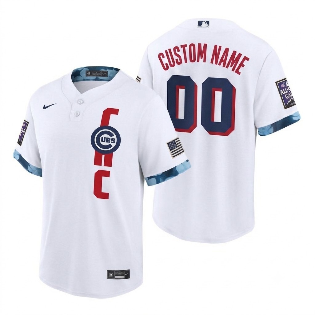 Custom Nike MLB 2021 Chicago Cubs All Star Game A.C. Stitched White Jersey gallery