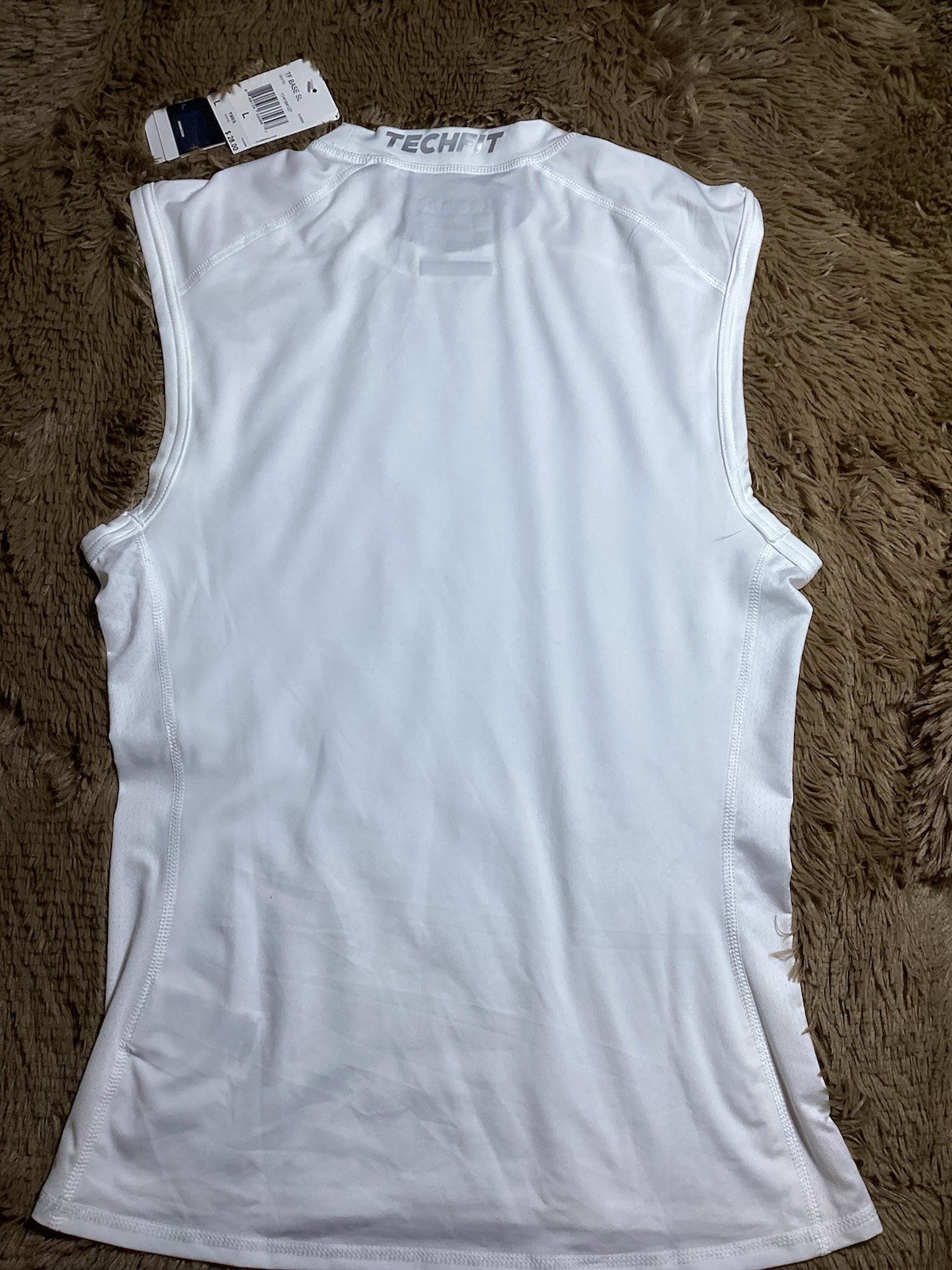 adidas Techfit Compression Top Men's White New with Tags Size L gallery
