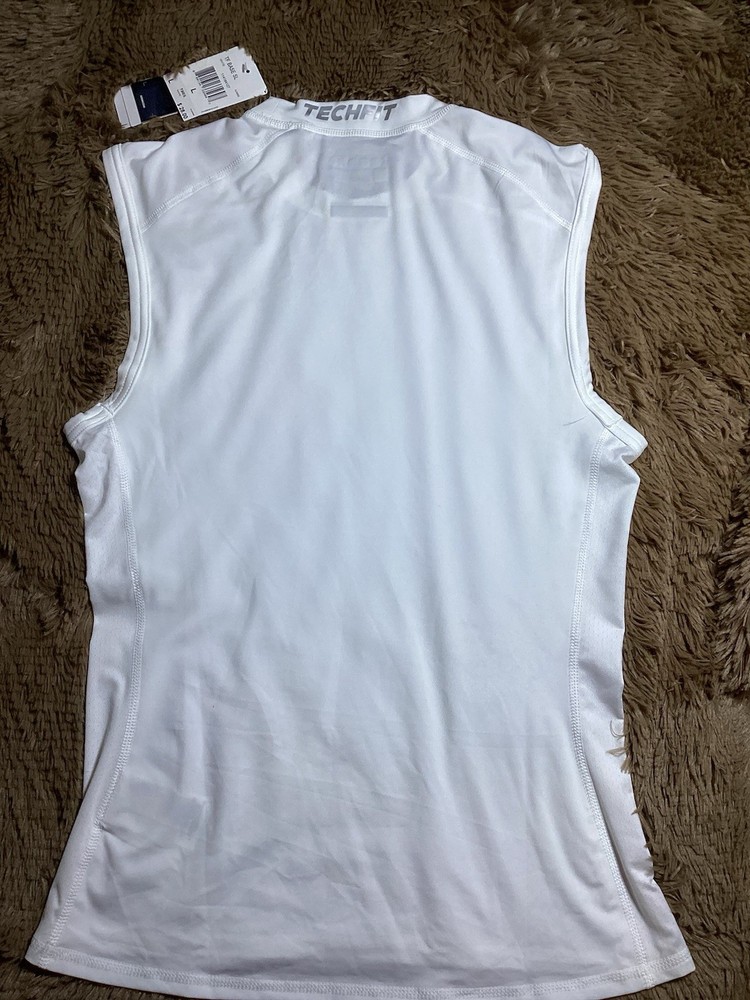 adidas Techfit Compression Top Men's White New with Tags Size L