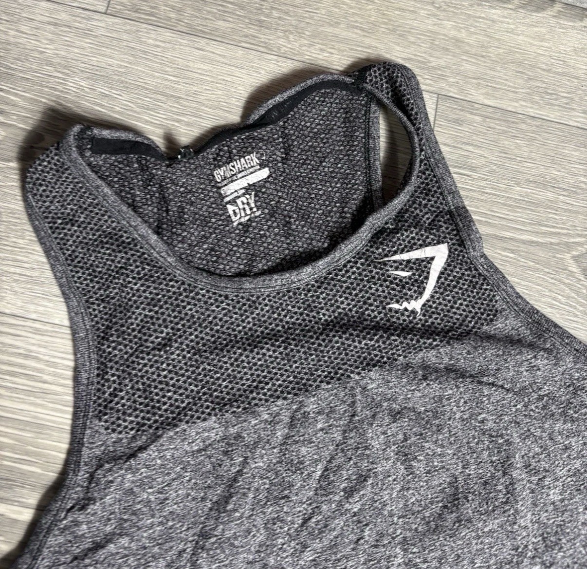 Gymshark Gray Size S RARE DEVANT SEAMLESS Phantom Elite Tank David Laid OG gallery