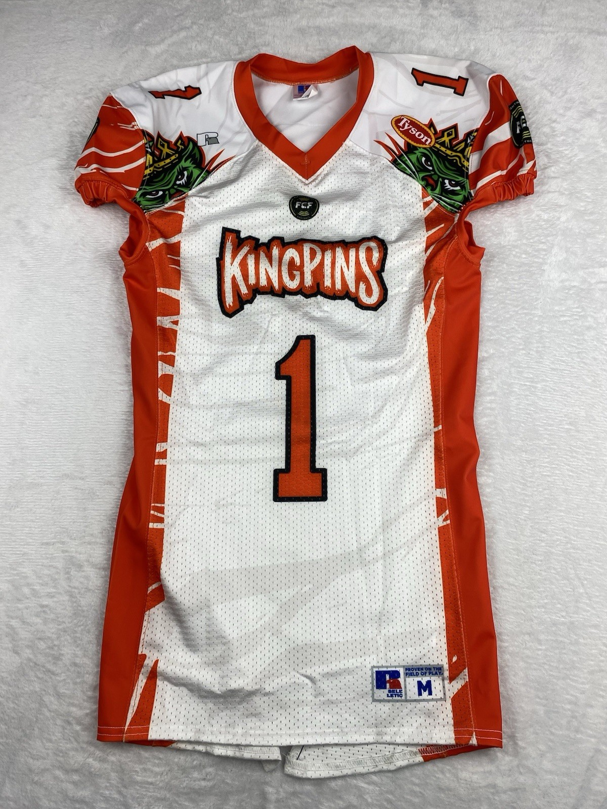 Fan Controlled Football Authentic Game Jersey Mens Medium "KINGPINS" #1 gallery