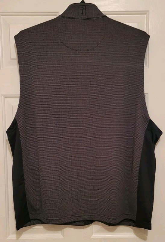 PGA Tour Thermal Vest Black Caviar Men’s Size 2X Full Zip With Pockets NWT gallery