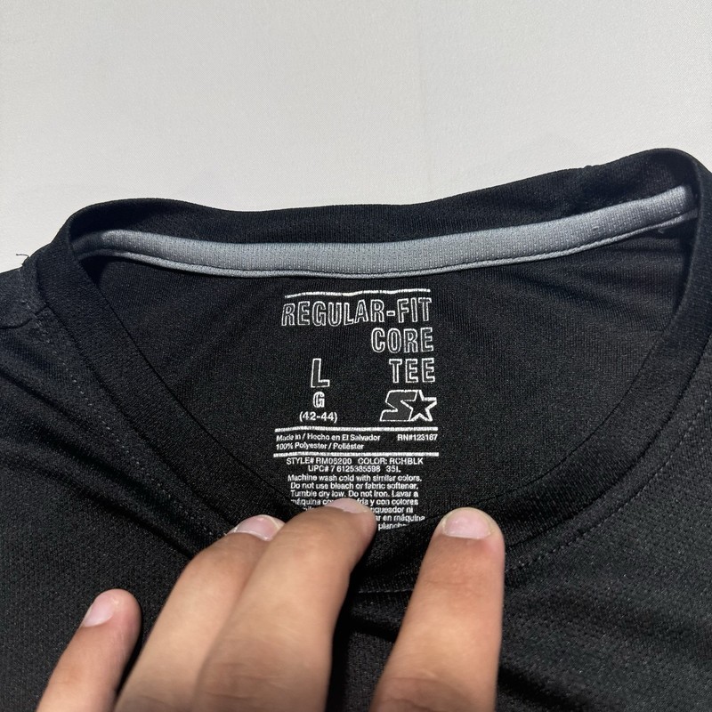 Starter Men's Dri-Star Performance Core Tee Black Size Large gallery