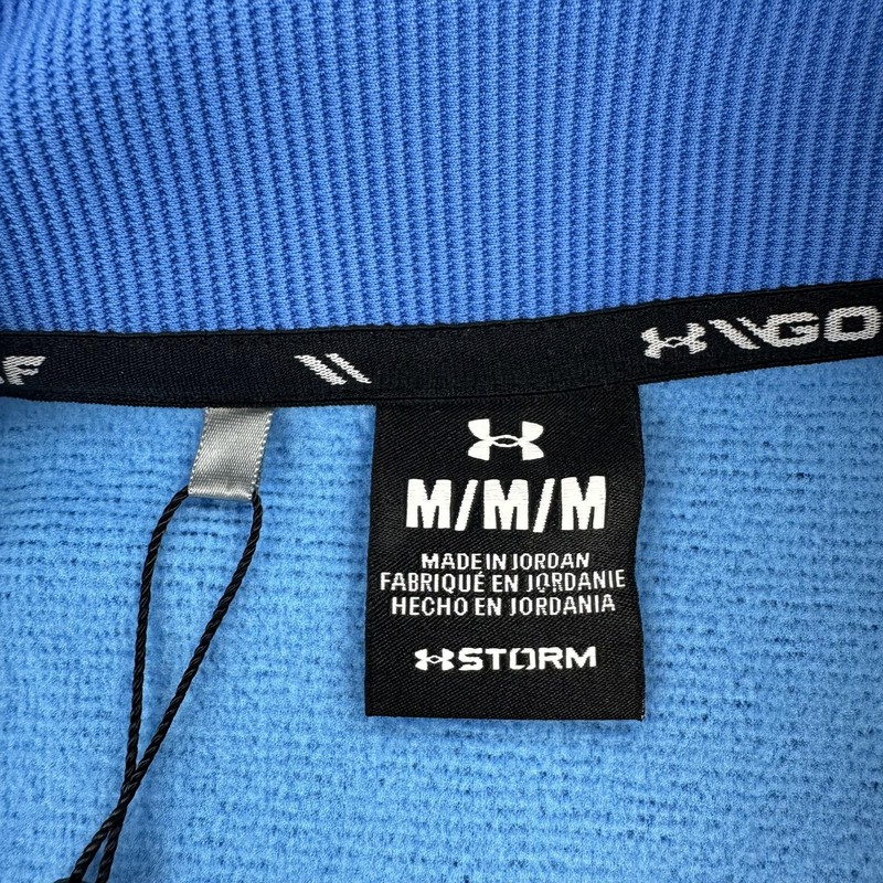 Under Armour Golf Half Zip Pullover Mens Medium Blue UA Drive Sweater Fleece gallery