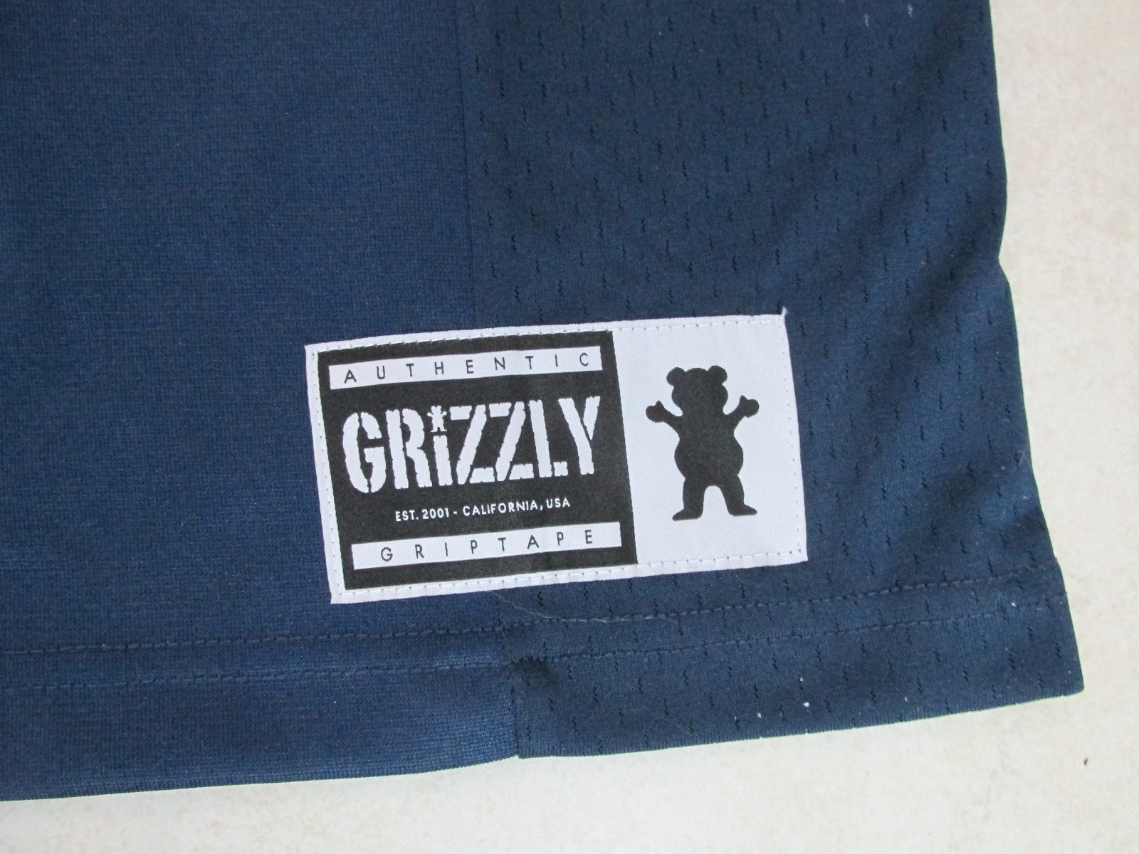 NEW Grizzly Griptape 01 Football Jersey Men's Medium Blue Red White gallery