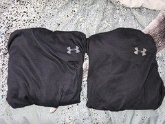 2 Under Armour Men’s Size M Black Hooded L/S T-Shirts Threadborne