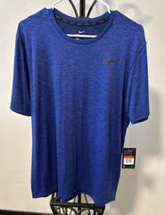 Nike Breathe Dri-FIT Men’s Training T-Shirt L Blue Crew Neck Short Sleeve