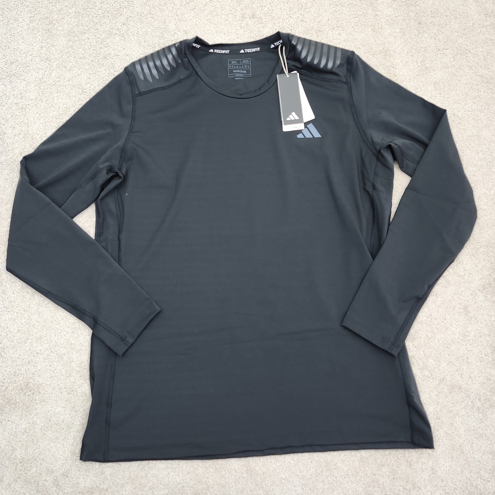 Adidas Men 2XL Techfit Control X Rheon Longsleeve Compression Shirt Black HS9814 gallery