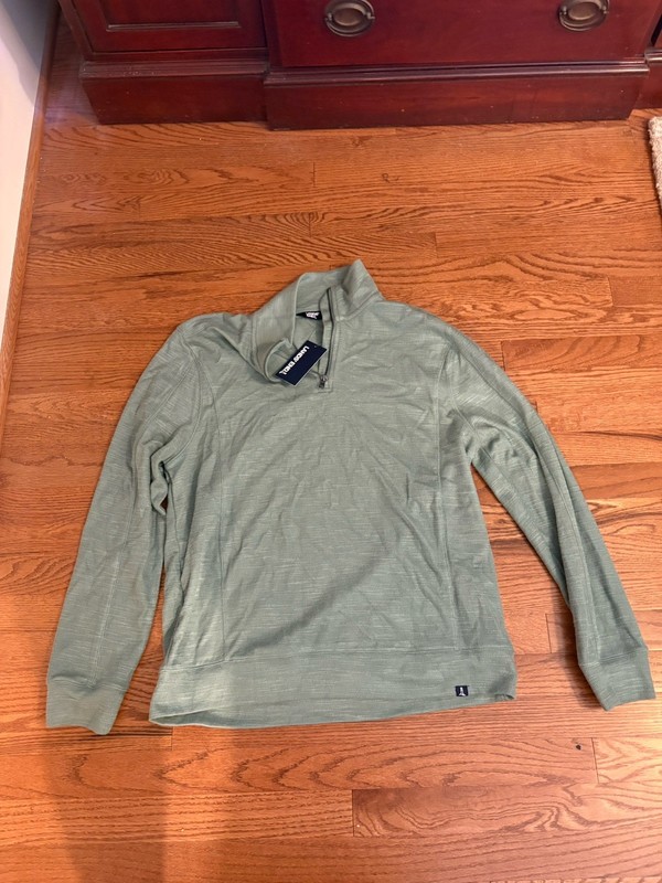 LANDS END 1/4 ZIPPER PULLOVER BAY LEAF MENS XL NWT LONG SLEEVE Polyester, Cotton gallery