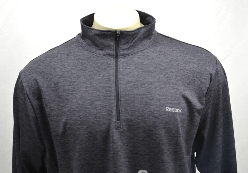 NEW Reebok Gray 1/4 Zip Lightweight Athletic Pullover Men's Activewear Top sz XL gallery