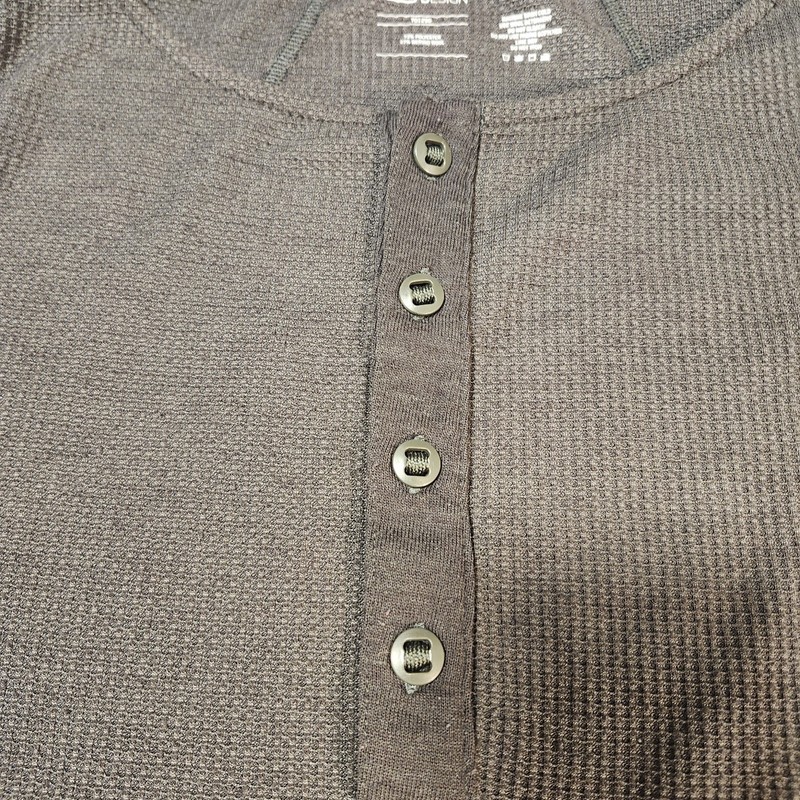 Triple Aught Design Shirt Mens Medium Charcoal Thermal Waffleknit Henley gallery