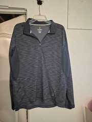 Mens ELEVATE SPORT Long Sleeve Blue 1/4 Zip Pullover Activewear