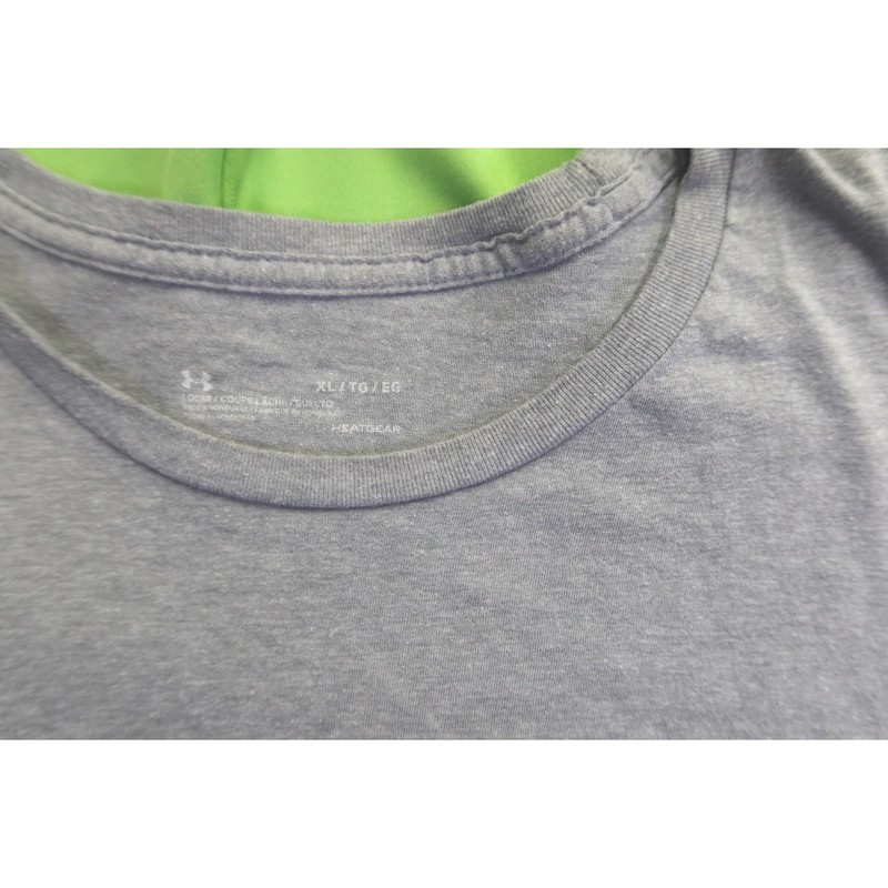 Lot of 3 Under Armour Men's HeatGear T-Shirt XL Black Lime Green Gray gallery
