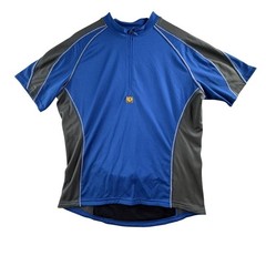 Pearl Izumi Shirt Mens Medium Blue Gray 1/4 Zip Cycling Jersey Top Breathable