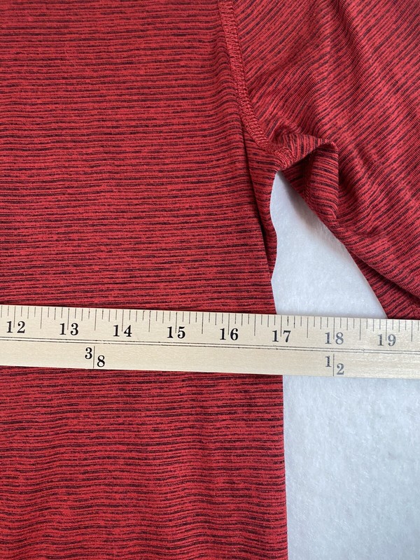 Athletic Works Men's Long Sleeve T-shirt M (8-10) Heather Red Size M gallery