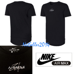 SZ SMALL 🆕🔥 Nike Air Max Zero Men’s Black Extended Hem Long T-Shirt 898206-010