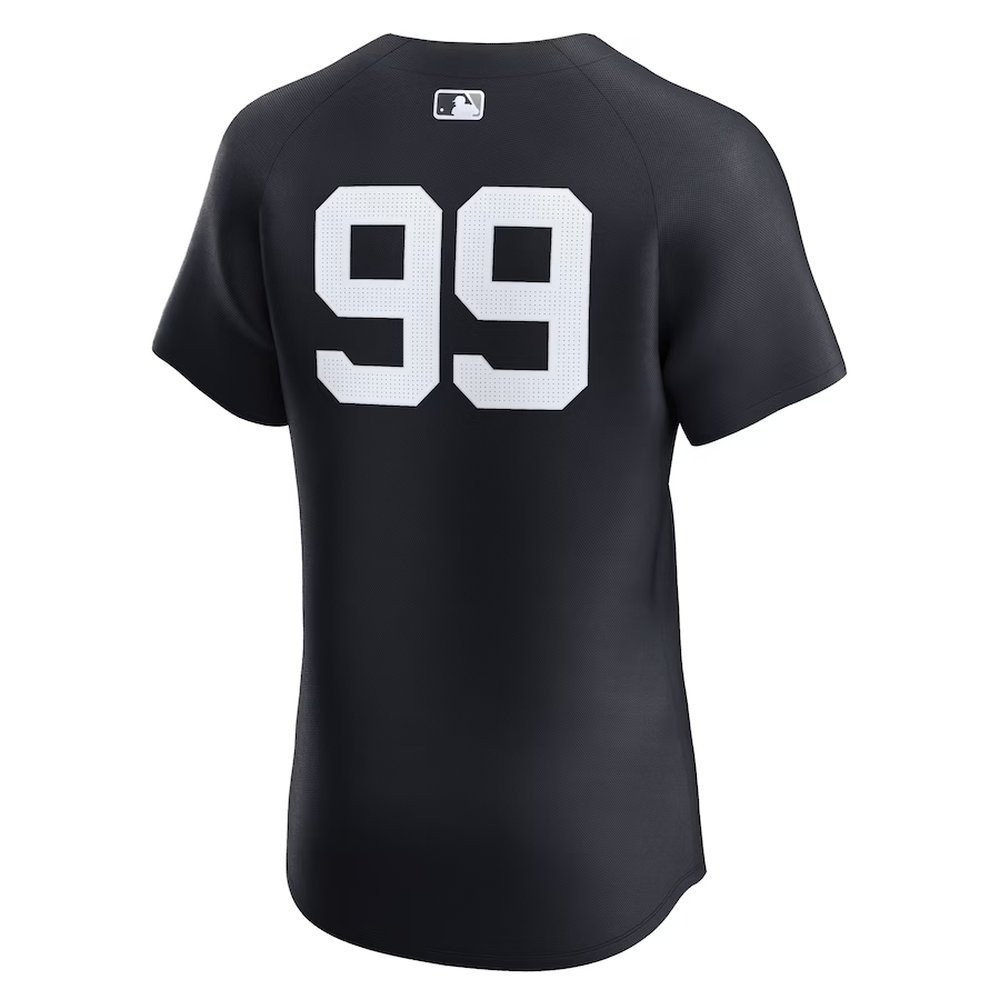 Custom Nike MLB New York Yankee Alternate 2 Elite Player AC Stitched Navy Jersey gallery