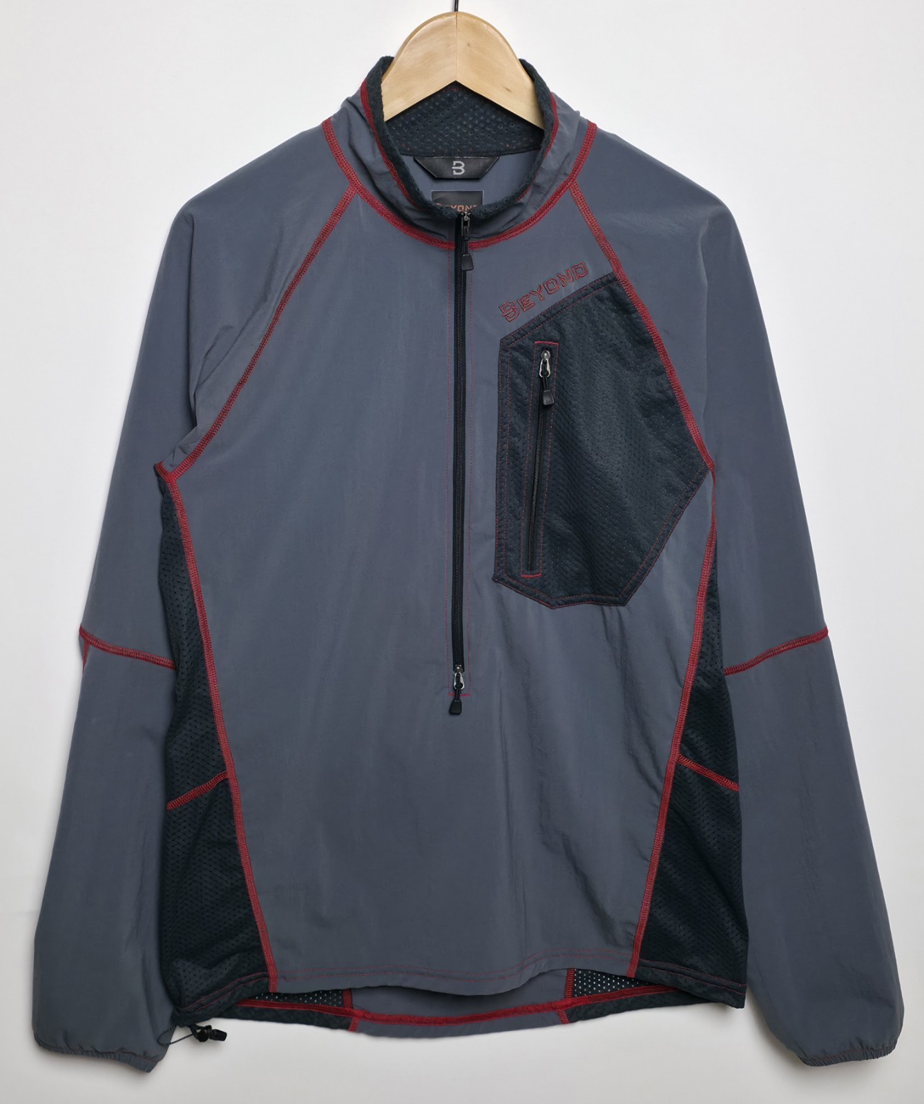 Beyond Clothing A5 Brokk Technical Softshell Wind Shirt Men's Large Gray Black gallery
