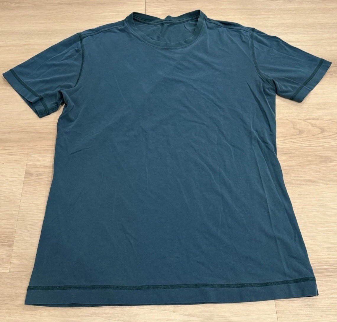Lululemon | Men’s Short Sleeve Shirt | Blue | Size Medium | Light Weight Stretch gallery