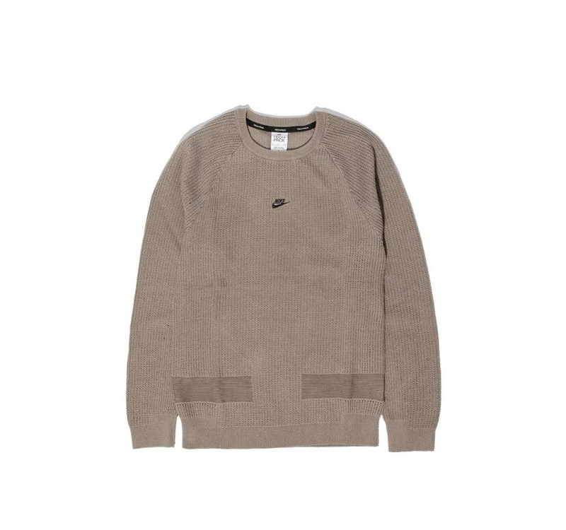 Men’s Size Medium Nike Sportswear Tech Pack Long Sleeve Knit Shirt Sweater Brown gallery