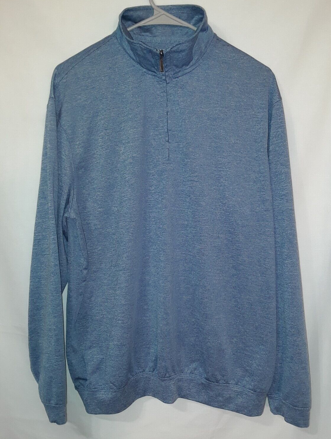 Saddlebred Men's Large 1/4 Zip Long Sleeve Pullover Blue gallery