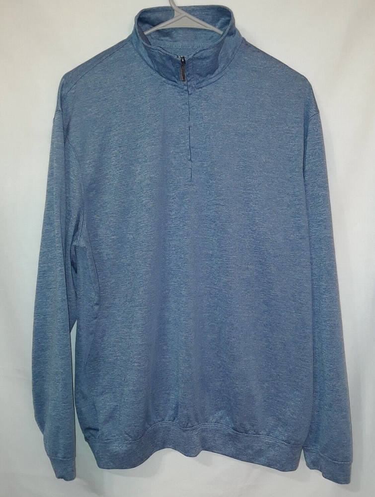 Saddlebred Men's Large 1/4 Zip Long Sleeve Pullover Blue