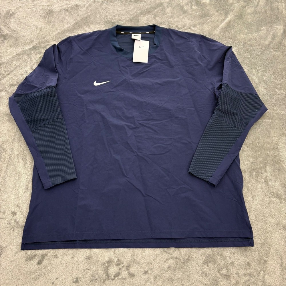 Nike Dri-FIT Lightweight Player Pullover Jacket Mens XL Blue FD4291-419 Baseball