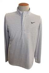 NIKE Dri-Fit Victory Quarter Zip Golf Pullover – Photon Dust/ Black Large Golf