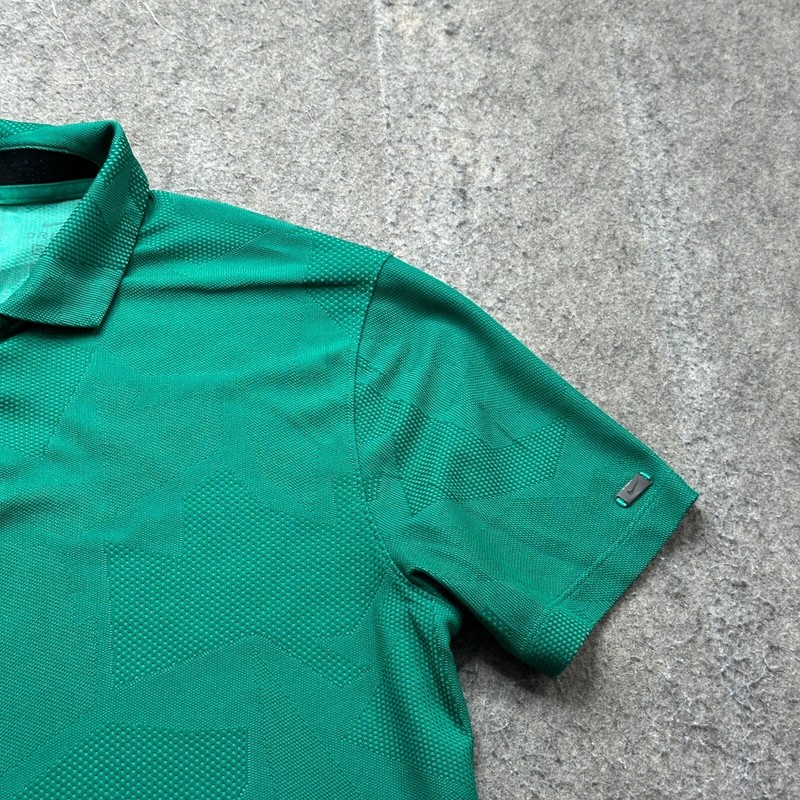Nike Tiger Woods TW Polo Shirt Men M Green Camouflage CT3801 DRI-FIT gallery