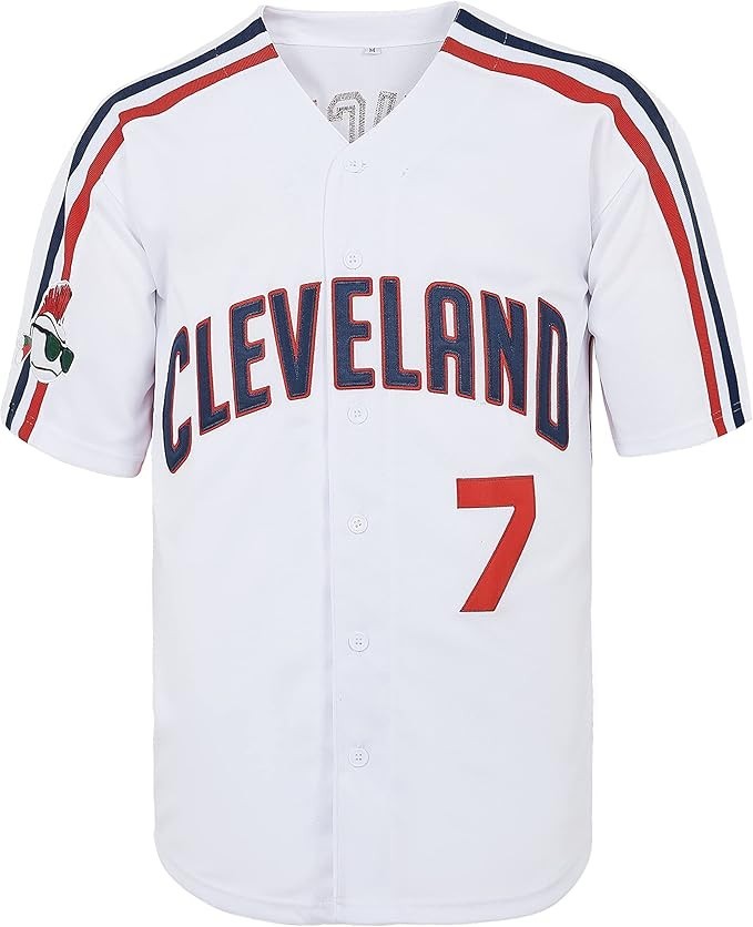Cleveland Indians Kenny Lofton #7 Major League Movie Jersey White Men's 3XL XXXL gallery