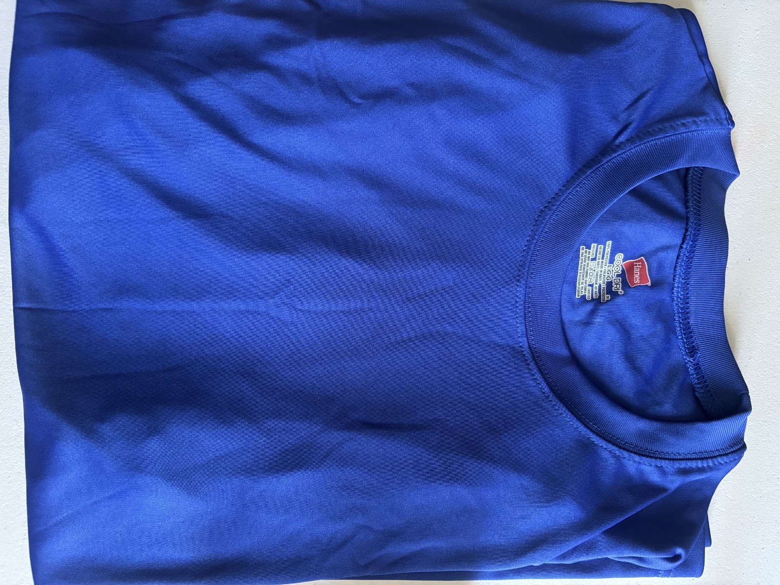 Hanes Cool DRI Men’s Long Sleeve Performance Shirt Blue Size L Moisture Wicking gallery