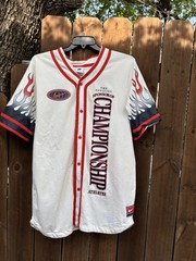 XL Nike Americana Flames Baseball Jersey Button Up Shirt White DV9642-133 Men