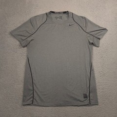 Nike Mens Cool Fitted Dri Fit Shirt XL Gray Stretch Athletic Training Tee