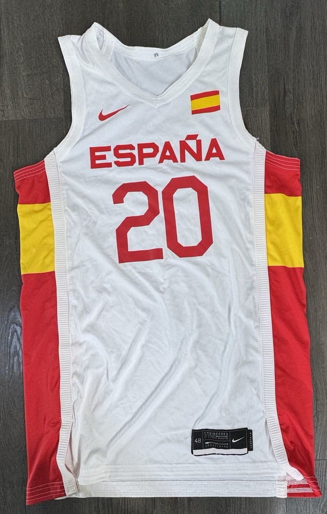 Nike Spain Basketball Jersey #20 Pau Gasol España Olympics FIBA Men's Size 48