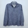 Ibkul Space Dye Mini Grid Waffle Knit 1/4 Zip Men's Pullover Top Size Large gallery