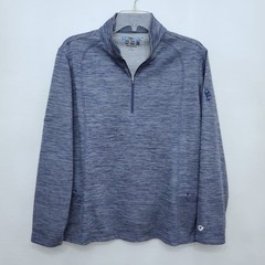 Ibkul Space Dye Mini Grid Waffle Knit 1/4 Zip Men’s Pullover Top Size Large