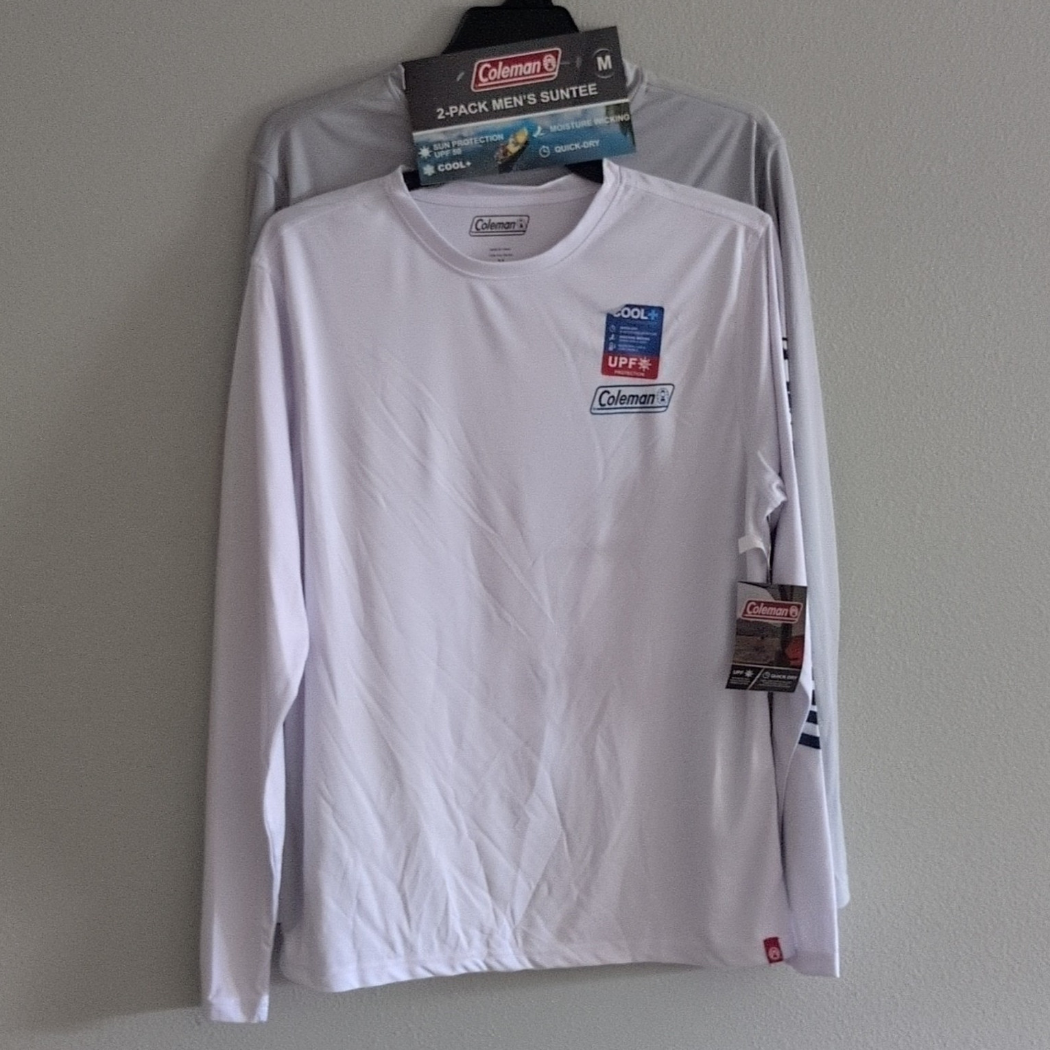 Coleman Cool+ UPF 50 Quick Dry Moisture Wicking Sun Tee 2-Pack M W/Gr gallery