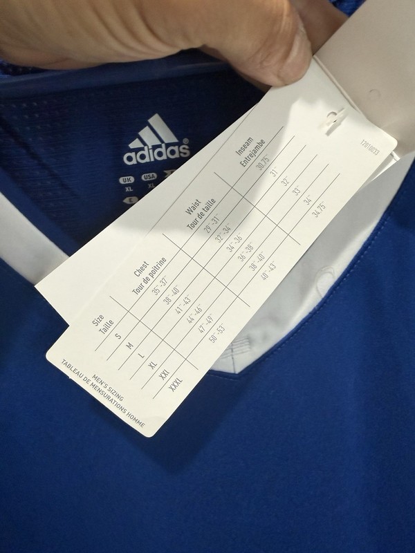 adidas Men’s Basketball Jersey Tank XL Blue/White Mesh Polyester V-Neck 7396A gallery