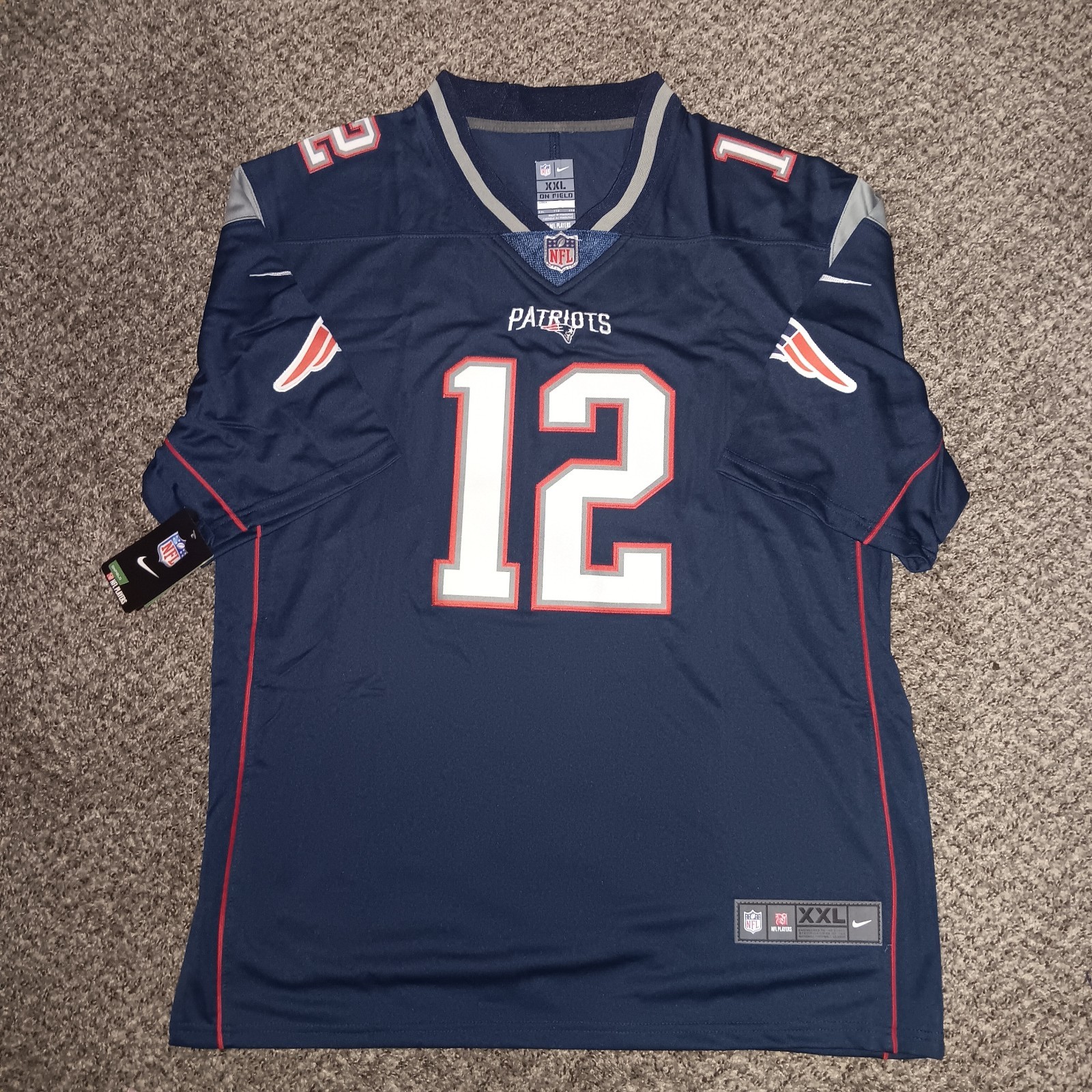 Tom Brady 2XL New England Patriots Navy Blue NFL Football Jersey New gallery